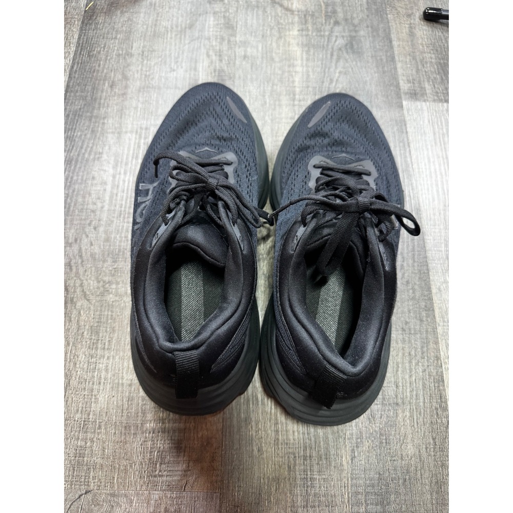 Hoka Bondi 8 Wide Womens 7D Black Running Shoes Sneakers 1127954 BBLC - Picture 3 of 5